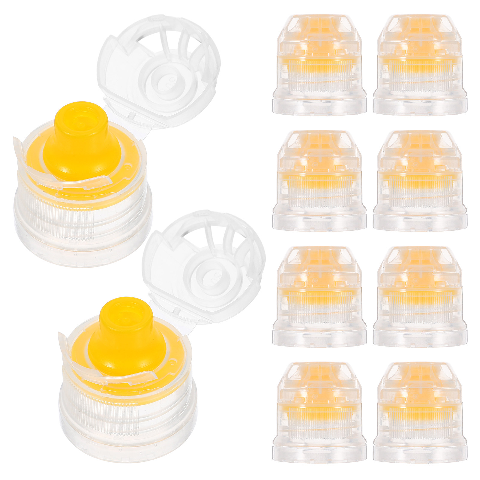 Sports Water Bottle Insulated - 10Pcs Reusable Push Pull Flip Cap