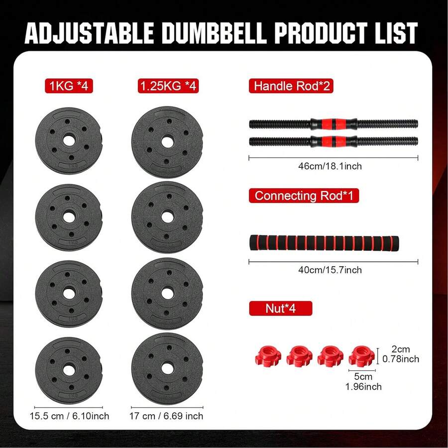 22lbs Free Weight Set With Con - đánh giá và giá Dumbbell Set