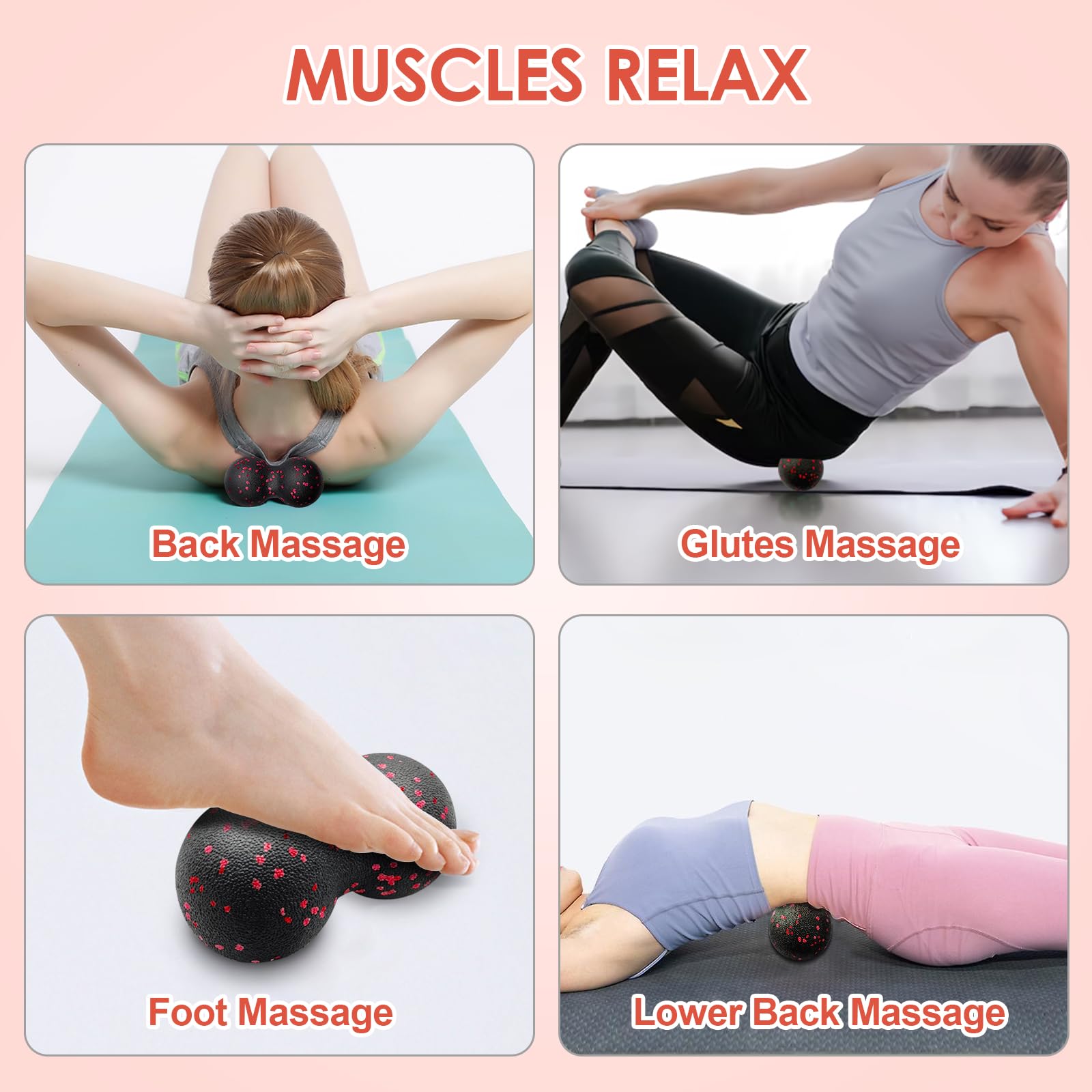 Hollow Yoga Roller Massage Pea - đánh giá và giá Gym Ball