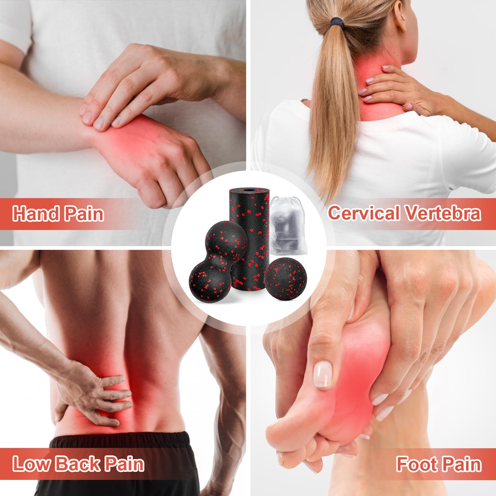 Hollow Yoga Roller Massage Pea - đánh giá và giá Gym Ball