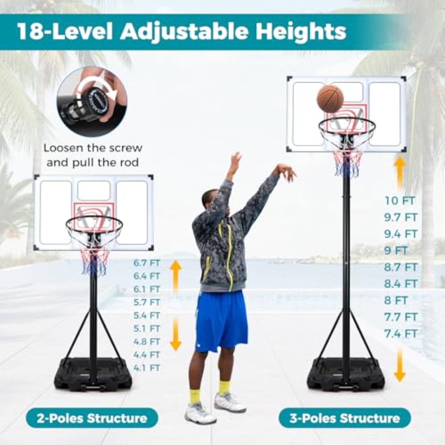 Outdoor basketball hoop for ba - đánh giá và giá Basketball Hoop