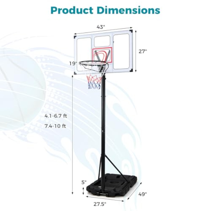 Outdoor basketball hoop for ba - đánh giá và giá Basketball Hoop